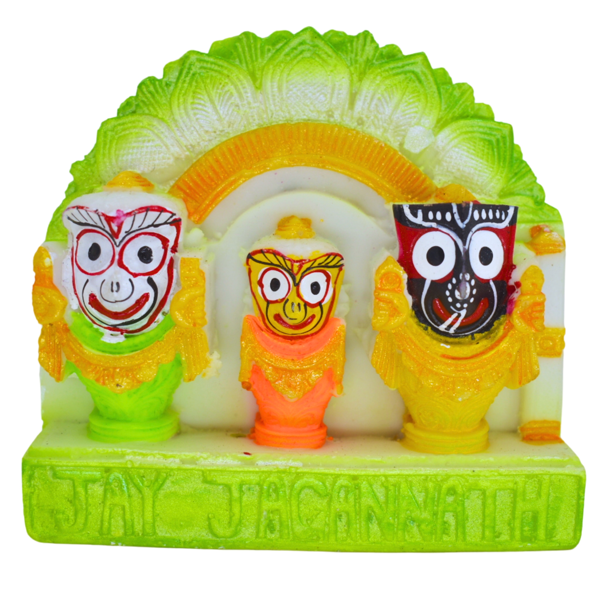 Handmade Marble Lord Jagannath Murti/Idol (Pack of 1, Green)
