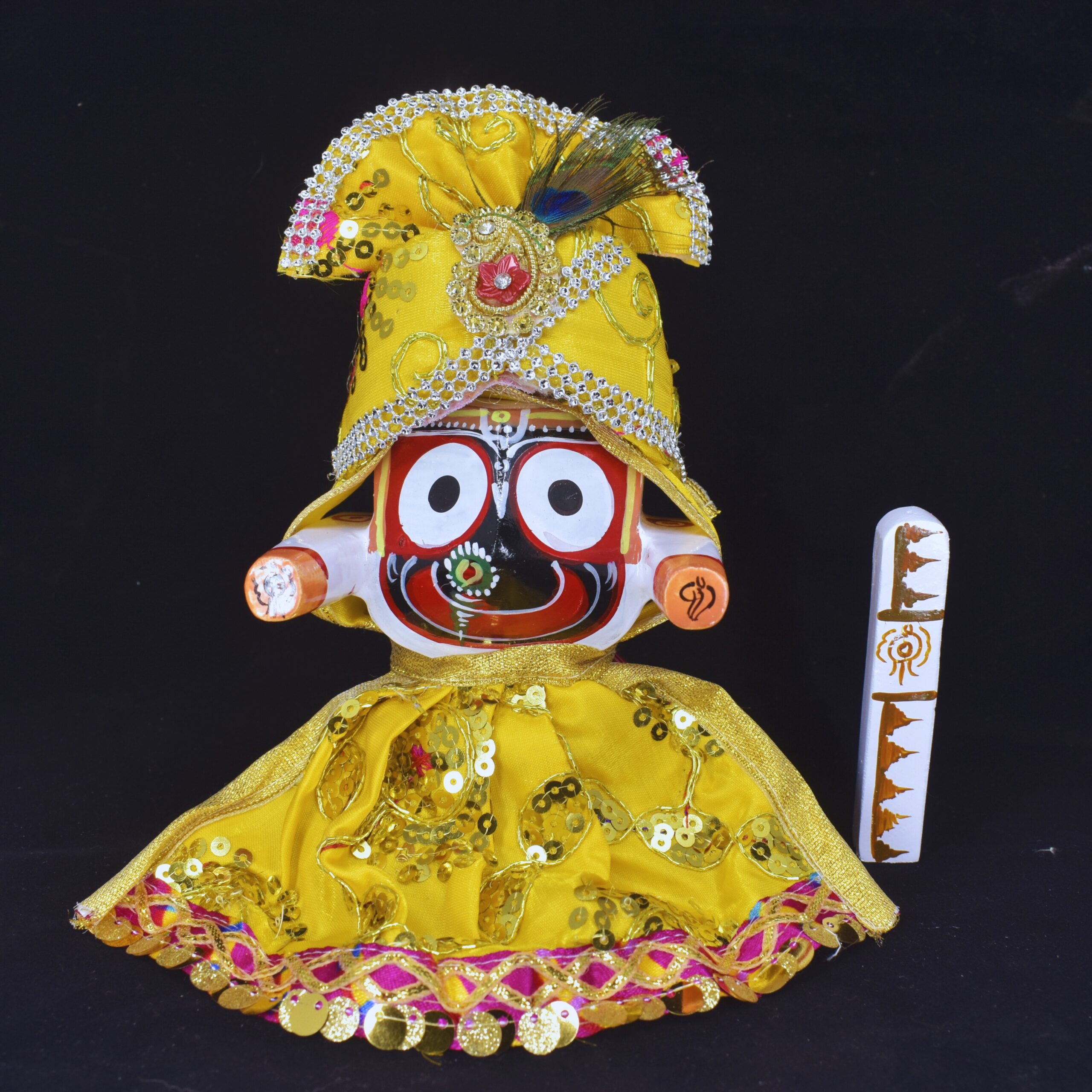 6 inch Neem wood Jagannath idol set