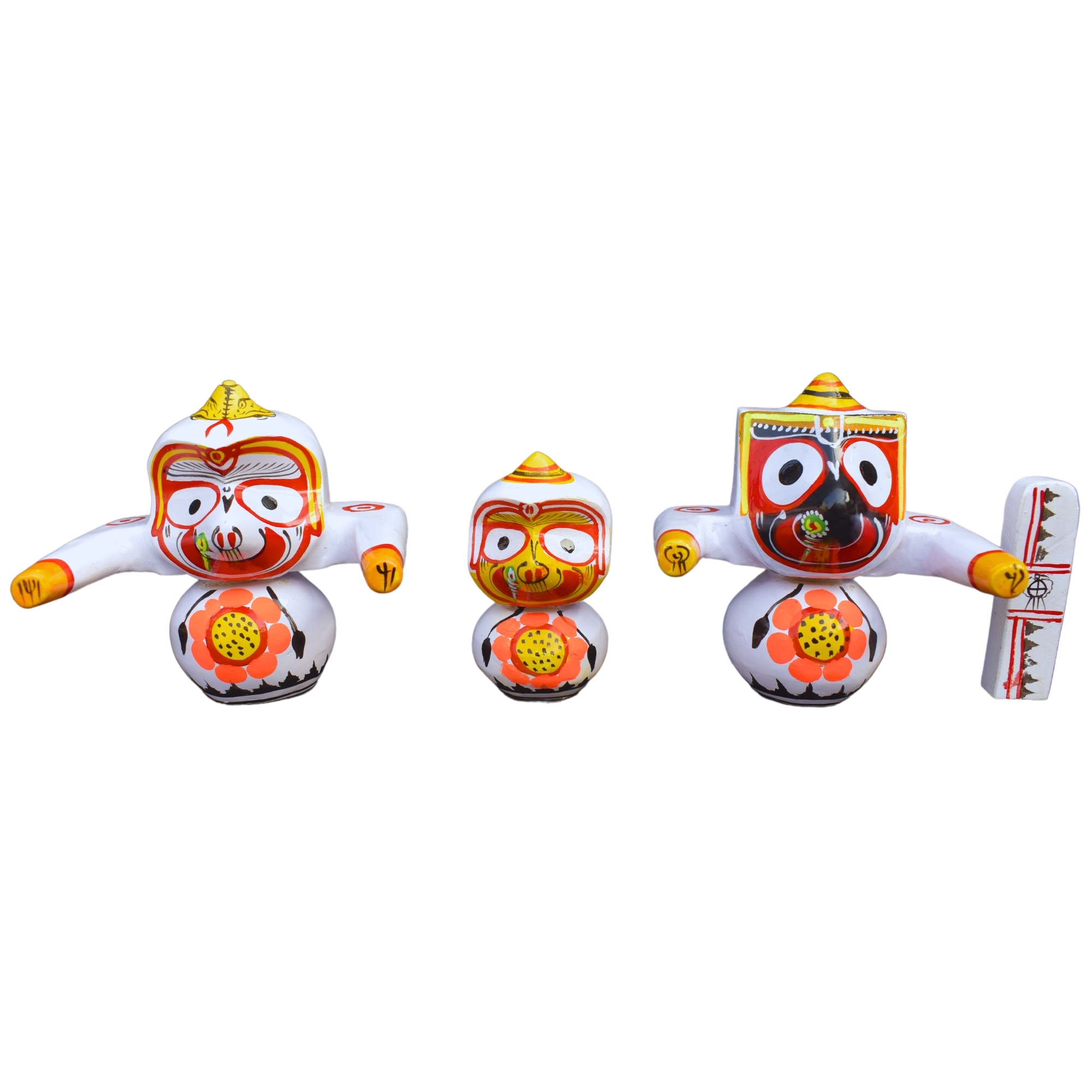 6 inch Neem wood Jagannath idol set