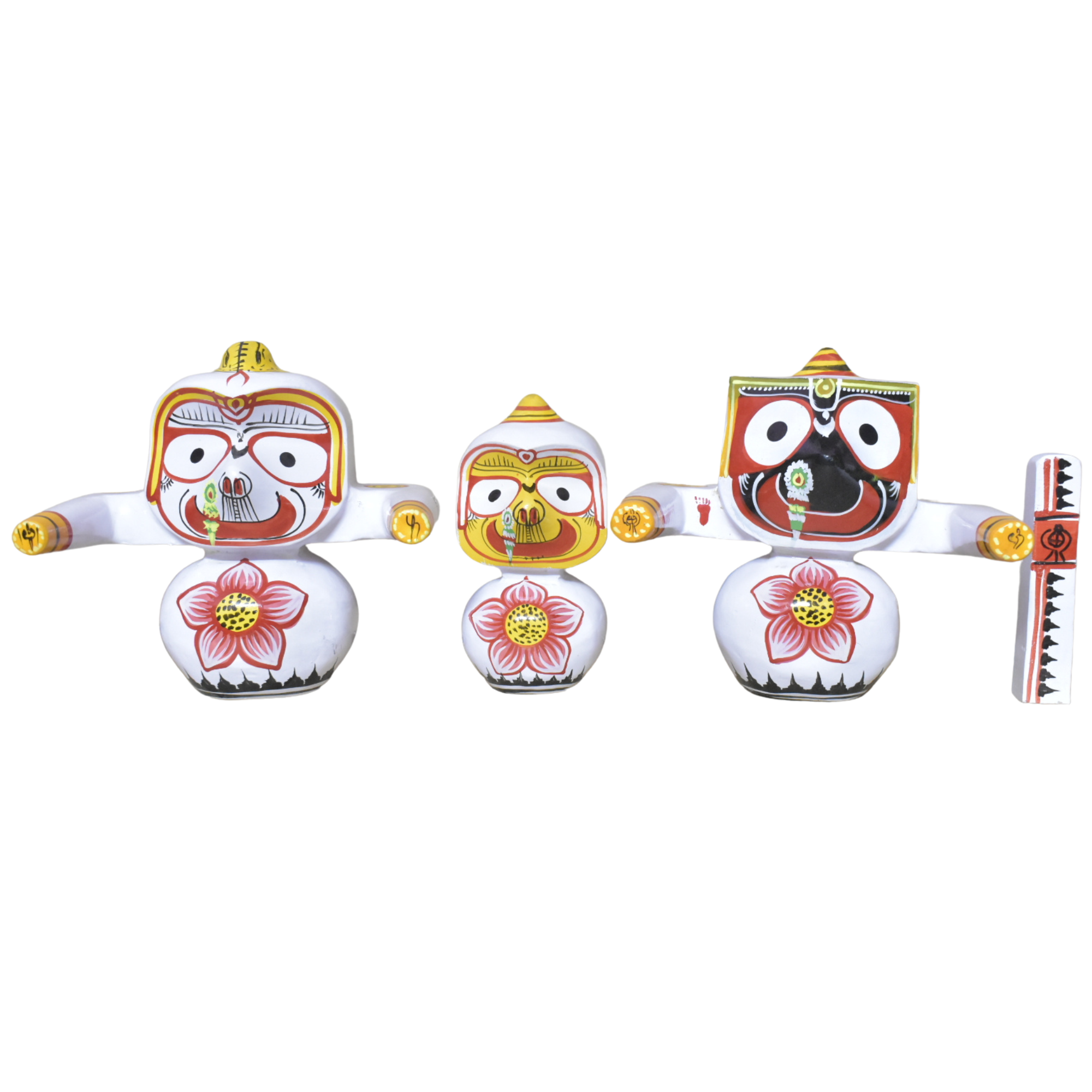 6 inch Neem wood Jagannath idol set